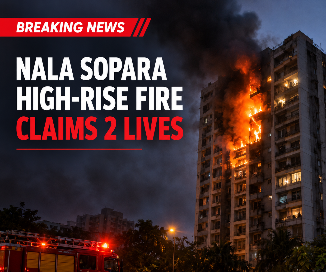 NALA SOPARA HIGH-RISE FIRE CLAIMS 2 LIVES
